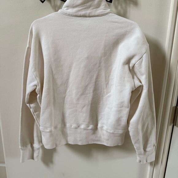 re/done Hanes 70s Half-zip Sweatshirt in Off-White L - Picture 8 of 12